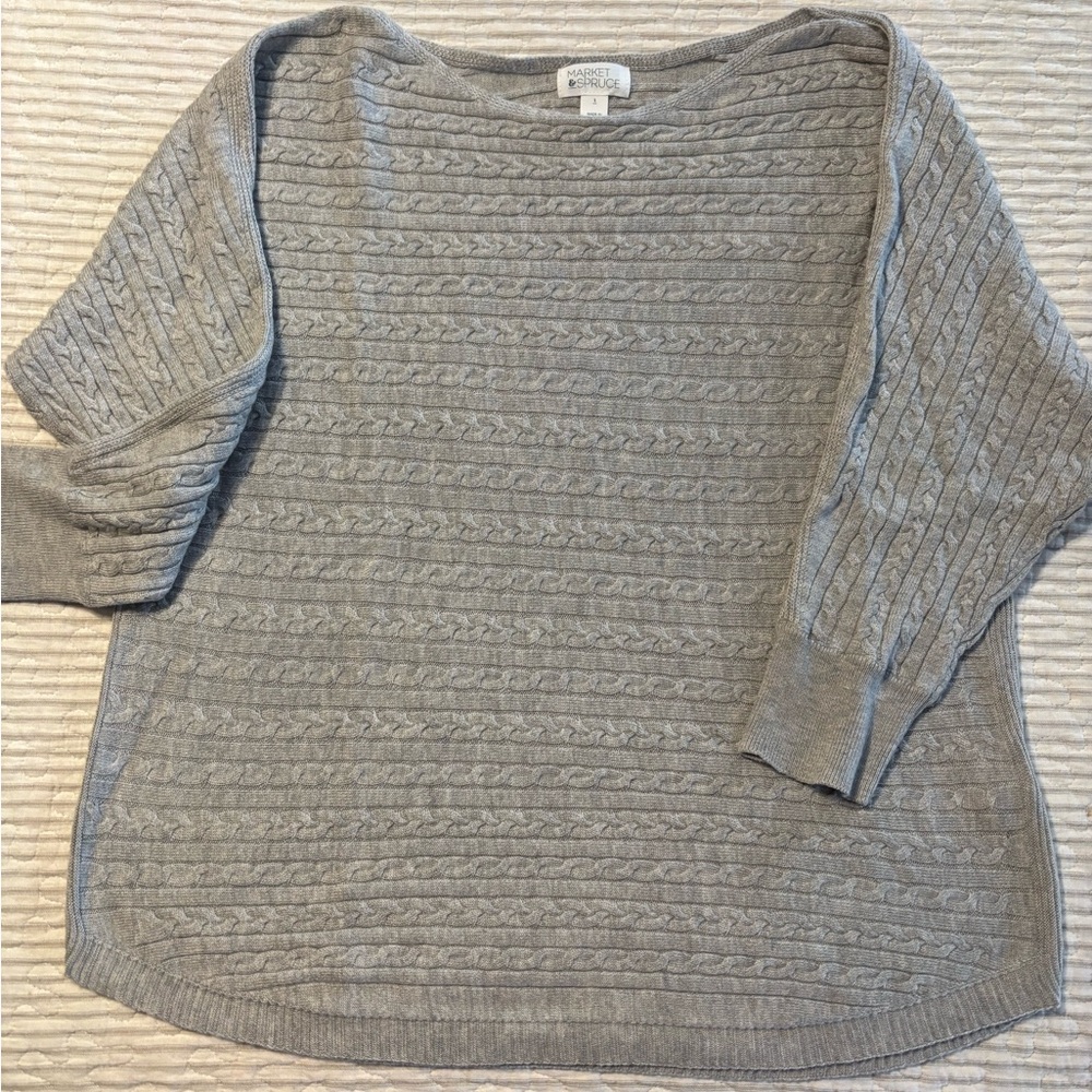 Market Spruce GRAY light weight sweater